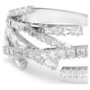 Bracciale rigido Matrix con tagli misti, bianco, placcato in rodio Bracciale rigido Matrix con tagli misti, bianco, placcato in rodio