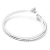 Bracciale rigido Mesmera con cuore, bianco, placcato in rodio Bracciale rigido Mesmera con cuore, bianco, placcato in rodio