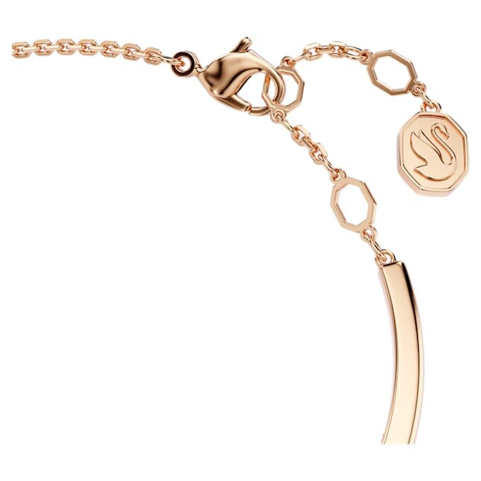 Bracciale rigido Mesmera con tagli misti, bianco, placcato in oro rosa Bracciale rigido Mesmera con tagli misti, bianco, placcato in oro rosa