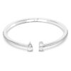 Bracciale rigido Mesmera con tagli misti, bianco, placcato in rodio Bracciale rigido Mesmera con tagli misti, bianco, placcato in rodio