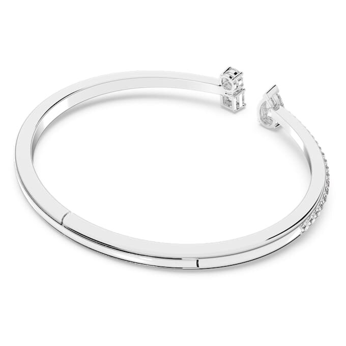 Bracciale rigido Mesmera con tagli misti, bianco, placcato in rodio Bracciale rigido Mesmera con tagli misti, bianco, placcato in rodio
