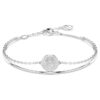 Bracciale rigido Sublima bianco, placcato in rodio