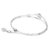 Bracciale rigido Sublima bianco, placcato in rodio