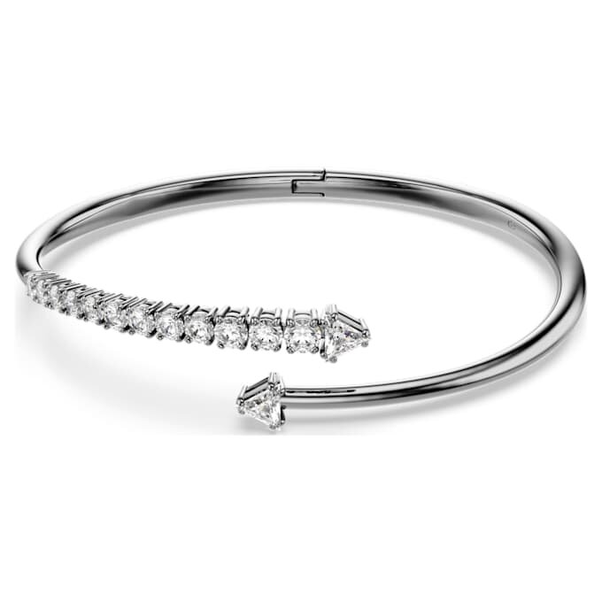 Bracciale rigido Sublima bianco, placcato in rutenio Bracciale rigido Sublima bianco, placcato in rutenio