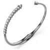 Bracciale rigido Sublima bianco, placcato in rutenio Bracciale rigido Sublima bianco, placcato in rutenio