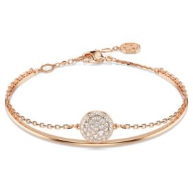 Bracciale rigido Sublima bianco, placcato oro rosa