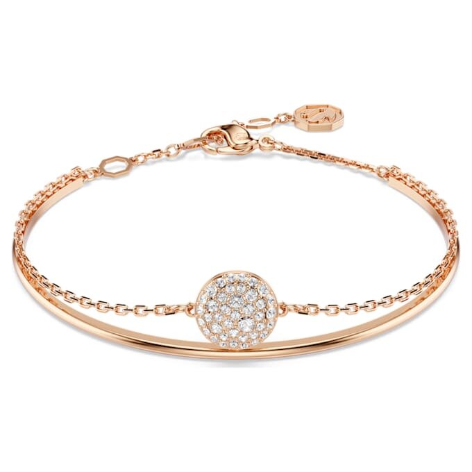 Bracciale rigido Sublima bianco, placcato oro rosa Bracciale rigido Sublima bianco, placcato oro rosa
