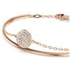 Bracciale rigido Sublima bianco, placcato oro rosa Bracciale rigido Sublima bianco, placcato oro rosa