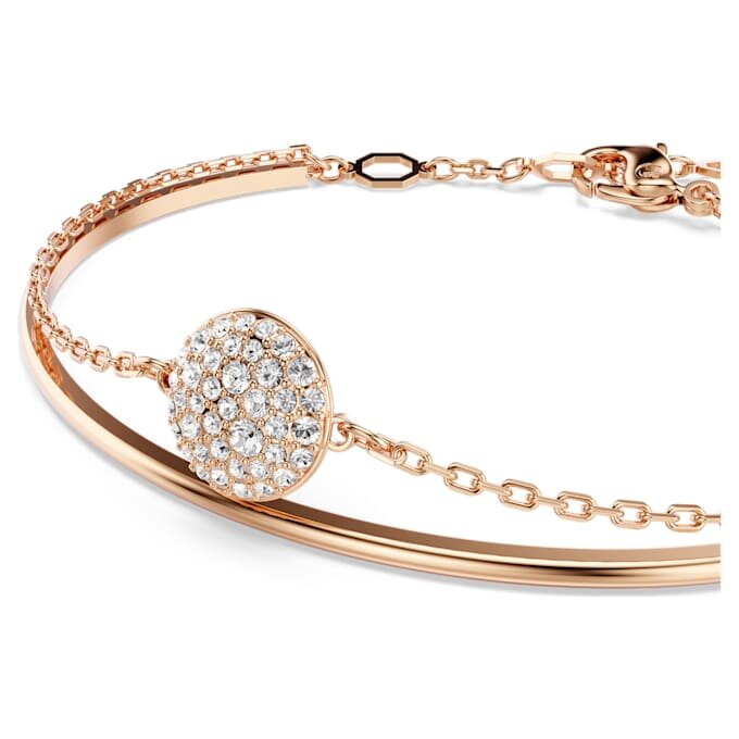 Bracciale rigido Sublima bianco, placcato oro rosa Bracciale rigido Sublima bianco, placcato oro rosa