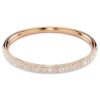 Bracciale rigido Sublima con pavé di cristalli, bianco, placcato oro rosa Bracciale rigido Sublima con pavé di cristalli, bianco, placcato oro rosa