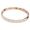 Bracciale rigido Sublima con pavé di cristalli, bianco, placcato oro rosa Bracciale rigido Sublima con pavé di cristalli, bianco, placcato oro rosa