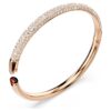 Bracciale rigido Sublima con pavé di cristalli, bianco, placcato oro rosa Bracciale rigido Sublima con pavé di cristalli, bianco, placcato oro rosa