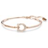 Bracciale rigido Symbolica Pavé, ferro di cavallo, bianco, placcato oro rosa Bracciale rigido Symbolica Pavé, ferro di cavallo, bianco, placcato oro rosa