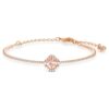 Bracciale rigido Una Clover, rosa, placcato oro rosa