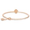 Bracciale rigido Una Clover, rosa, placcato oro rosa