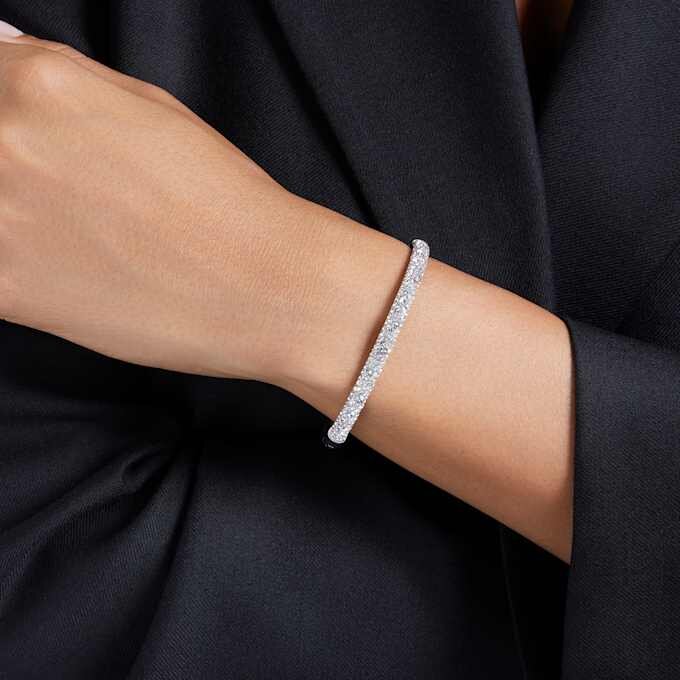 Bracciale Sublima Snow Pavé, bianco, placcato in rodio Bracciale Sublima Snow Pavé, bianco, placcato in rodio