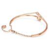 Bracciale Swan, nero, placcato oro rosa Bracciale Swan, nero, placcato oro rosa