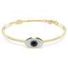 Bracciale Symbolica con occhio malvagio, blu, placcato in oro Bracciale Symbolica con occhio malvagio, blu, placcato in oro