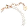 Bracciale Teddy con perla di cristallo, orsacchiotto, rosa, placcato oro rosa