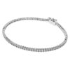Bracciale Tennis Eternity con diamanti sintetici 1,5 Ct Tw, forma rotonda, oro bianco 14K Bracciale Tennis Eternity con diamanti sintetici 1,5 Ct Tw, forma rotonda, oro bianco 14K