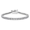 Bracciale Tennis Eternity con diamanti sintetici da 3 carati in totale, forma rotonda, oro bianco 14K Bracciale Tennis Eternity con diamanti sintetici da 3 carati in totale, forma rotonda, oro bianco 14K