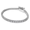 Bracciale Tennis Eternity con diamanti sintetici da 3 carati in totale, forma rotonda, oro bianco 14K Bracciale Tennis Eternity con diamanti sintetici da 3 carati in totale, forma rotonda, oro bianco 14K