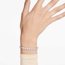 Bracciale tennis Imber con cristalli a taglio rotondo, bianco, placcato in rodio Bracciale tennis Imber con cristalli a taglio rotondo, bianco, placcato in rodio