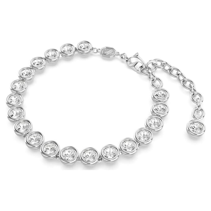 Bracciale tennis Imber con cristalli a taglio rotondo, bianco, placcato in rodio Bracciale tennis Imber con cristalli a taglio rotondo, bianco, placcato in rodio