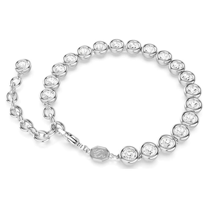 Bracciale tennis Imber con cristalli a taglio rotondo, bianco, placcato in rodio Bracciale tennis Imber con cristalli a taglio rotondo, bianco, placcato in rodio