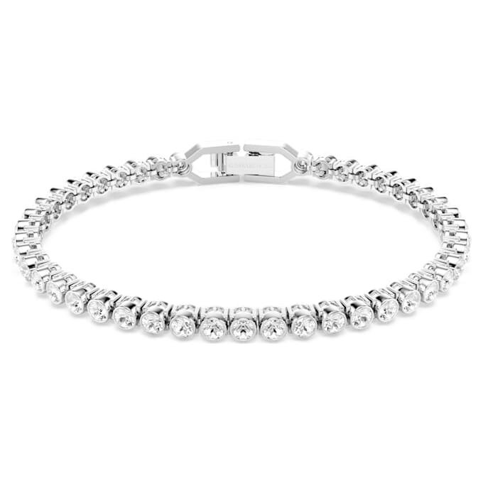 Bracciale Tennis Imber Emily con cristalli a taglio rotondo, bianco, placcato in rodio Bracciale Tennis Imber Emily con cristalli a taglio rotondo, bianco, placcato in rodio