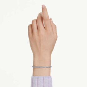Bracciale tennis Imber Emily con cristalli a taglio rotondo, blu, placcato in rodio Bracciale tennis Imber Emily con cristalli a taglio rotondo, blu, placcato in rodio