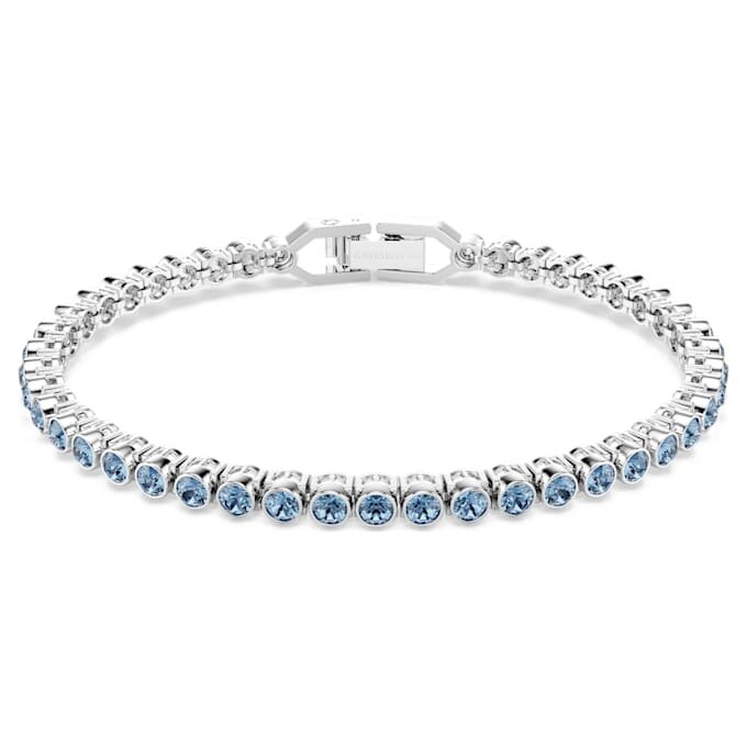 Bracciale tennis Imber Emily con cristalli a taglio rotondo, blu, placcato in rodio Bracciale tennis Imber Emily con cristalli a taglio rotondo, blu, placcato in rodio
