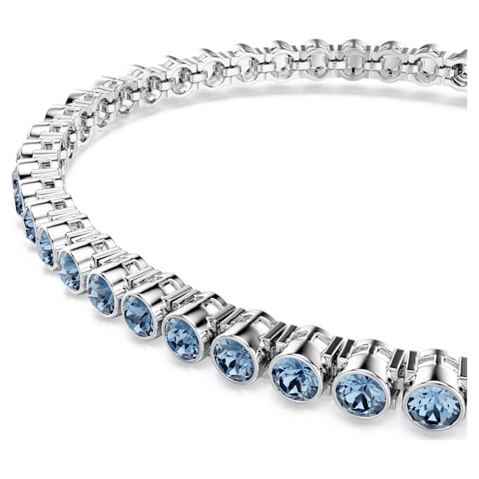 Bracciale tennis Imber Emily con cristalli a taglio rotondo, blu, placcato in rodio Bracciale tennis Imber Emily con cristalli a taglio rotondo, blu, placcato in rodio