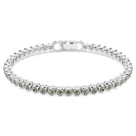 Bracciale Tennis Imber Emily con cristalli a taglio rotondo, nero, placcato in rodio Bracciale Tennis Imber Emily con cristalli a taglio rotondo, nero, placcato in rodio
