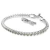 Bracciale Tennis Imber Emily con cristalli a taglio rotondo, nero, placcato in rodio Bracciale Tennis Imber Emily con cristalli a taglio rotondo, nero, placcato in rodio