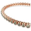 Bracciale tennis Imber Emily con cristalli a taglio rotondo, nero, placcato oro rosa Bracciale tennis Imber Emily con cristalli a taglio rotondo, nero, placcato oro rosa