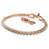 Bracciale tennis Imber Emily con cristalli a taglio rotondo, nero, placcato oro rosa Bracciale tennis Imber Emily con cristalli a taglio rotondo, nero, placcato oro rosa