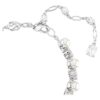 Bracciale Tennis Matrix con perle di cristallo, taglio rotondo, bianco, placcato in rodio Bracciale Tennis Matrix con perle di cristallo, taglio rotondo, bianco, placcato in rodio