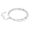 Bracciale Tennis Matrix con perle di cristallo, taglio rotondo, bianco, placcato in rodio Bracciale Tennis Matrix con perle di cristallo, taglio rotondo, bianco, placcato in rodio