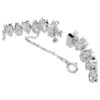 Bracciale Tennis Matrix con taglio a pera, bianco, placcato in rodio