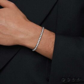 bracciale tennis matrix con taglio rotondo grigio placcato al rutenio 1 280x280 - Bracciale Tennis Matrix con taglio rotondo, grigio, placcato al rutenio