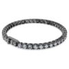 Bracciale Tennis Matrix con taglio rotondo, grigio, placcato al rutenio Bracciale Tennis Matrix con taglio rotondo, grigio, placcato al rutenio