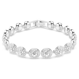 Bracciale Una Angelic con cristalli a taglio rotondo, bianco, placcato in rodio Bracciale Una Angelic con cristalli a taglio rotondo, bianco, placcato in rodio