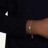 Bracciale Una Angelic con cristalli a taglio rotondo, bianco, placcato in rodio Bracciale Una Angelic con cristalli a taglio rotondo, bianco, placcato in rodio