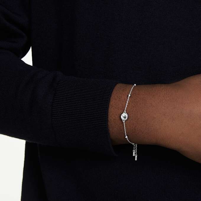 Bracciale Una Angelic con cristalli a taglio rotondo, bianco, placcato in rodio Bracciale Una Angelic con cristalli a taglio rotondo, bianco, placcato in rodio
