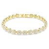 Bracciale Una Angelic con cristalli a taglio rotondo, bianco, placcato oro Bracciale Una Angelic con cristalli a taglio rotondo, bianco, placcato oro