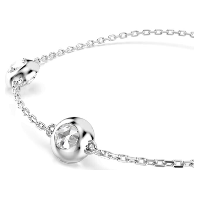 Bracciale Una Angelic con motivi a doppio lato a taglio rotondo, bianco, placcato in rodio Bracciale Una Angelic con motivi a doppio lato a taglio rotondo, bianco, placcato in rodio