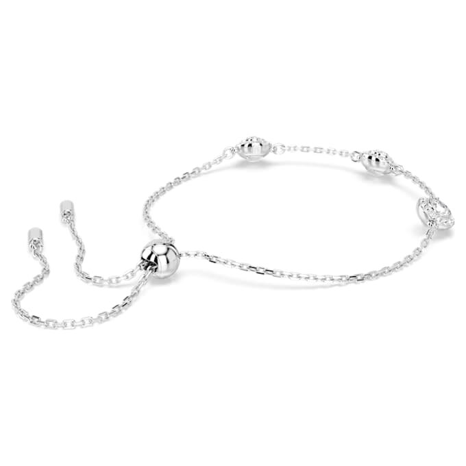 Bracciale Una Angelic con motivi a doppio lato a taglio rotondo, bianco, placcato in rodio Bracciale Una Angelic con motivi a doppio lato a taglio rotondo, bianco, placcato in rodio