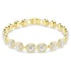 Bracciale Una Angelic, taglio rotondo, pavé, medio, bianco, placcato oro Bracciale Una Angelic, taglio rotondo, pavé, medio, bianco, placcato oro