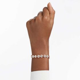 Bracciale Una Angelic, taglio rotondo, pavé, medio, bianco, placcato oro rosa Bracciale Una Angelic, taglio rotondo, pavé, medio, bianco, placcato oro rosa